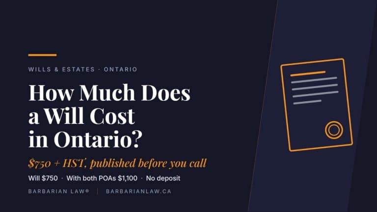 How Much Does a Will Cost in Ontario?